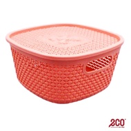 Eco Shop Storage Basket with Cover (23cm x 12cm x 23cm)
