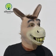 ZILUOLAN Halloween Cosplay , Unisex Realistic Prank Helmet Prop, Funny Durable Latex Haunted House P