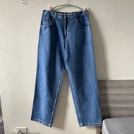 karl kani jeans 美國街頭嘻哈品牌 簡單水洗牛仔褲 重磅 寬褲 baggy 34