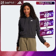 adidas Lifestyle Essentials 3-Stripes French Terry Full-Zip Hoodie Women Black JE0052