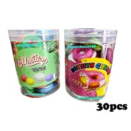Donut/Macaron Gummy Candy 30pcs |Donut/Strawberry Lollipop 30pcs Halal