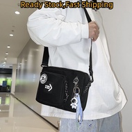 ABC New Japanese Beg Silang Lelaki Style Casual and Simple Commuting Men Chest Bag With Large Capacity Sling Bag Waterproof Men Oxford Cloth Crossbody Bag for Male and Female Students Tas Samping Pria Keren 男生胸包24050703