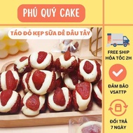 Red Apple Clipped with Goat's Milk Mixed with Dalat Strawberries, Sugar-Free, Sweet and Sour, Delici