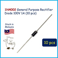 10Pcs 1N4002 IN4002 4002 General Purpose Rectifier Diode 100V 1A (1pc)