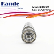 6902ZZ 10pcs 15x28x7mm ABEC-1  6902 ZZ  Thin Section Deep Groove 6902 Ball Bearing 61902 6902-2rs 69