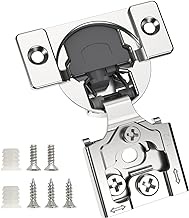 Chibery 8 Pack 1/2" Overlay 3D Soft Close Concealed Hinge for Face Frame Door, Self Closing Hidden Satin Nickel, 105° Open Angle Concealed Stainless Steel Hinges for Kitchen Cabinet Door