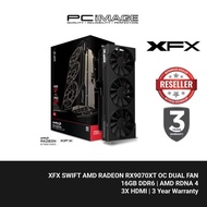 XFX SWIFT AMD RADEON RX9070XT TRIPLE FAN GAMING EDITION WITH RGB 16GB GDDR6 (BLACK/WHITE) 3 YW