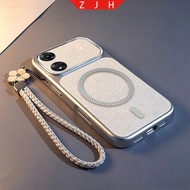 Case For OPPO A18 A38 A98 5G phone case new design mesh grille magnetic suction ring shockproof Casi