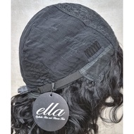 TERBARU WIG RAMBUT ASLI HUMAN HAIR ELLA SEBAHU CURLY HHAIMEE1B BLACK