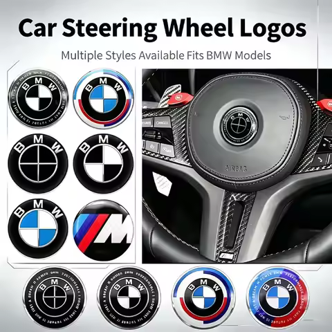 45mm 47mm ABS Steering Wheel Center Emblem Sticker for BMW Performance M1 M2 F32 F30 F20 E90 F30 F87