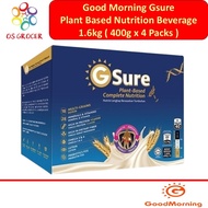 💢 Good Morning Gsure Plant Based Nutrition Berages 1.6kg ( 400g x 4 Packs )