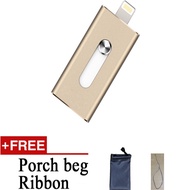 Apple 3 in 1 OTG USB 128GB i-Easy Drive For Apple, Andriod, PC (Gold)