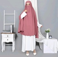 French Khimar ziper jumbo lengan