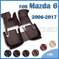 RHD Car Floor Mats For Mazda 6 2006 2007 2008 2009 2010 2011 2012 2013 2014 2015 2016 2017 Auto Foot Pads Interior Accessories