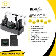 Brica B-VLOG M5 Dual Wireless Microphone - Clip On Mic Vlog - With Charging Case Mic Wireless BVLOG