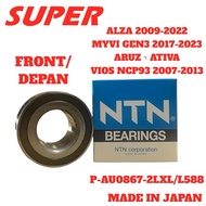NTN ALZA 2009-2022、MYVI GEN3 2017-2023、ARUZ、ATIVA、NCP93 2007-2013 FRONT/DEPAN BEARING P-AU0867-2LXL/