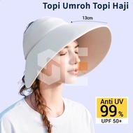 MATAHARI Shulaner Women's Hajj Hat Sun Protection for Umrah Women's Anti-Uv Hat Women's Hat