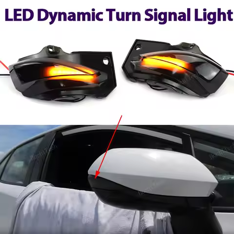 Smoked LED Dynamic Turn Signal Light Side Mirror Flashing Light for Toyota Corolla Sport E210 Sienta
