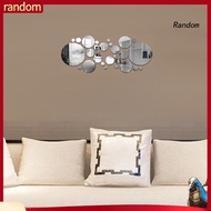 RAN* 30Pcs Wall Sticker 3D Mirror Surface Round Acrylic Mirror Removable Wallpaper for Living Room