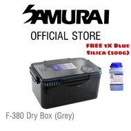 Samurai Dry Box - F380 Grey with Free blue/orange Silica Gel Bottle 500g
