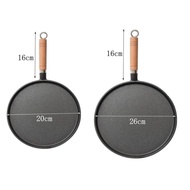 Chảo Gang Rán Làm Bánh Đổ Bánh Xèo 20cm Cán Gỗ