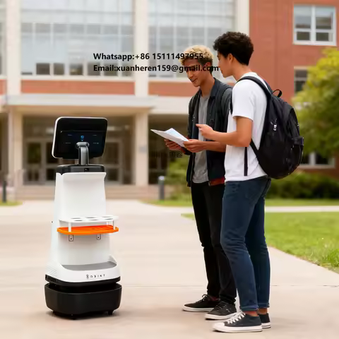 Front Desk Ai Intelligent Interactive Reception Robot-App-Controlled Auto Charge 6-8h Battery Life M