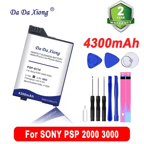 4300mAh LithiumIon Rechargeable Battery Pack Replacement For Sony PSP 2000 3000 PSP-S110 Console