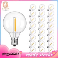 25PCS Low Voltage G40 DC12V Led Light Bulbs 1W E12 Plastic Replace Bulb for Off-Grid Solar String Li