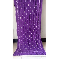 2 meter tasselless jumputan shawl