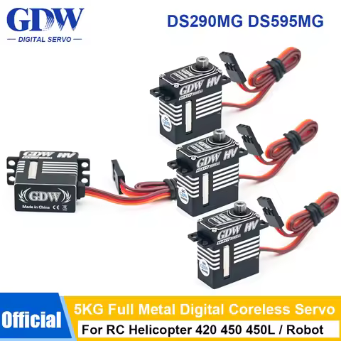 GDW DS290MG DS595MG 5kg Servo RC Helicopter Parts HV Coreless Metal Servo Steel Gear for GAUI X3 for