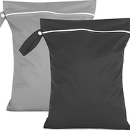Pack of 2 30 x 40 cm Wet Bag, Wet Bag, Swimming Wetbag Nursery with Zip, Reusable, Suitable for Baby