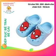 Cross Crocs Boys Sandals Superman, Spider-Man D2304 Size 130-200, For Feet From 125cm To 19.5cm