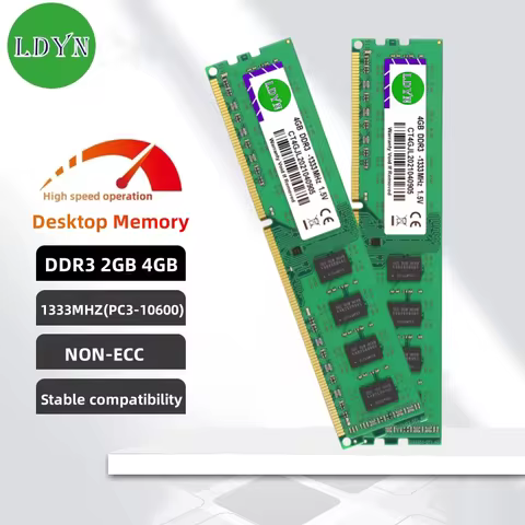 DDR3 2GB 4GB 1333Mhz Desktop Memory Ram PC3-10600 DIMM 240PIN 1.5V NON ECC Unbuffered DDR3 Memories 