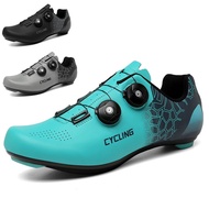 Road Bike Lockless Cycling Shoes Men With Lock Power-assisted Shoes Mountain Bike Cycling Flat Shoes Women