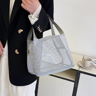 New Mesh Cosmetic Bag Large Capacity Storage Bag Portable Travel Swimming Toiletry Bag Simple Hand-h