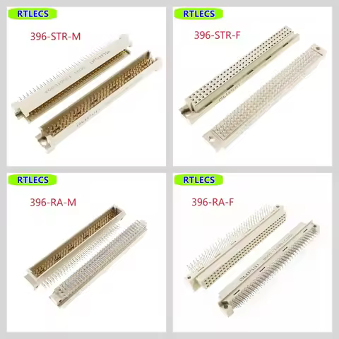 5 100 Pcs DIN 41612 Connector 3 Rows 96 Position Header Male Female Vertical Right Angle Through Hol
