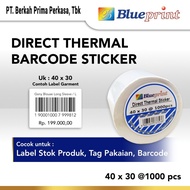 BLUEPRINT Direct Thermal Sticker 40x30@1000 Label Sticker 40x30mm 1 pack (5 rolls)