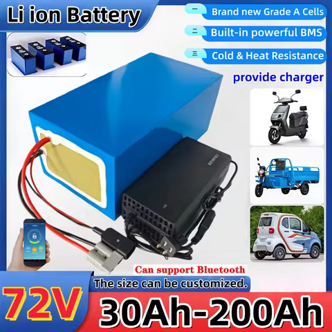 HC_72V 30Ah 40Ah 50Ah 60Ah 80Ah 72V 100Ah 120Ah 200Ah Lithium ion Battery for 1500W 3000W 5000W 8000