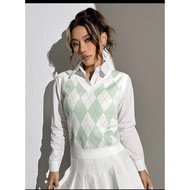 argyle pattern sweater vest