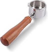 CAPFEI Bottomless Portafilter 51 mm for Delonghi Dedica EC680/EC685/EC885 with 3 Ears and Wooden Han