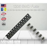 1206 SMD Fuse Single use1206 1A 2A 3A 4A 5A 7A 8A 10A 15A 30A 32V 63V Surface Mount Chip Com-Communi