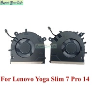 FZ5F10S13940 CPU GPU Laptop Cooling Fans for Lenovo Ideapad Yoga Slim 7 Pro-14 DC28000G0D1 NS65C13-2