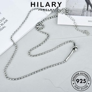 HILARY JEWELRY Rantai Sterling For Leher Pendant Women Korean 925 Original Necklace Knot Chain Silver Accessories Perak 純銀項鏈 Perempuan Retro N273