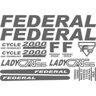 Cutting sticker federal ladycat bicycle sticker