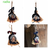 RADIANTZAP Halloween Witch Doll, DIY Witch Witch Props Doll, Hanging Doll Pendant Fabric Broom Handm