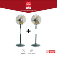 [Bundle of 2] KDK P40US Pedestal Fan with 3-Speed and Adjustable Height