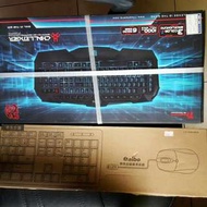 Ttesports 挑戰者三色炫彩背光版電競鍵盤+aibo標準型鍵盤滑鼠組