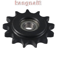 KANGNAI Chain Idler Sprocket, C45 Carbon Steel 10mm Bore 1/2" Pitch Convex Idler Gear, with Insert 1