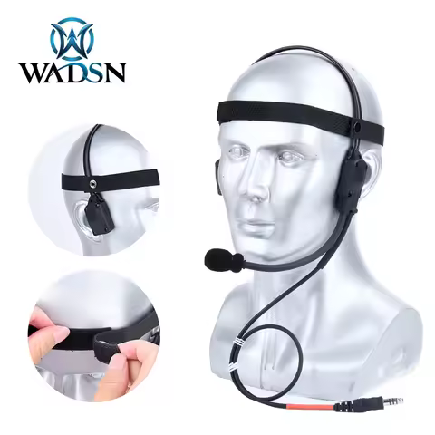WADSN Tactical MH180 MH180-V Bone Conduction Headset Speaker Atlantic signal Earphone Airsoft Headph