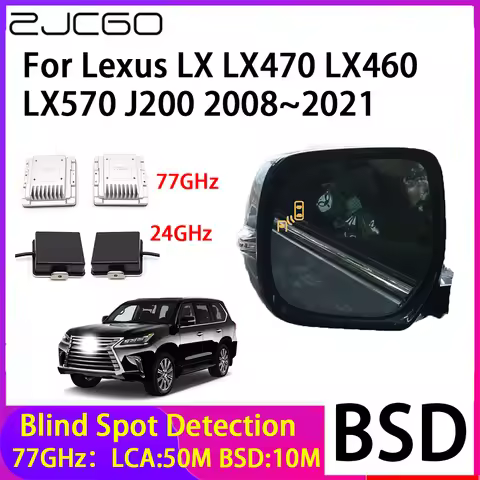 ZJCGO Car Blind Spot Detection BSD Mirror Rear Radar Detection System for Lexus LX LX470 LX460 LX570